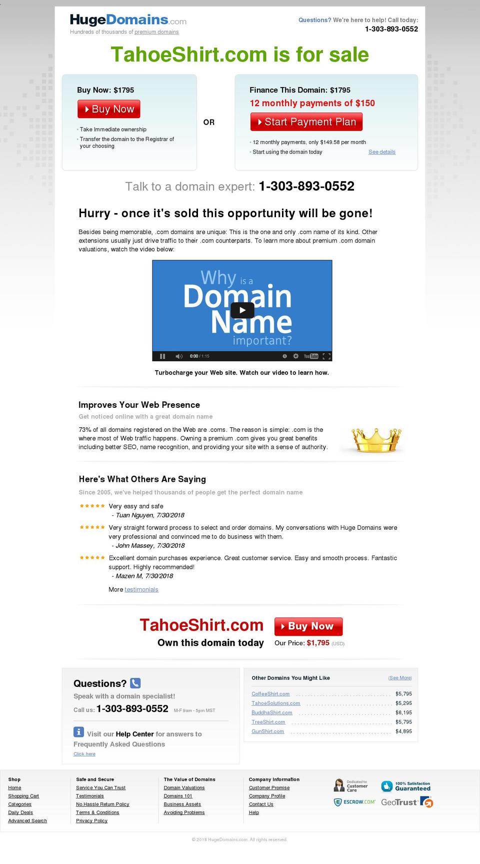 tahoeshirt.com shopify website screenshot