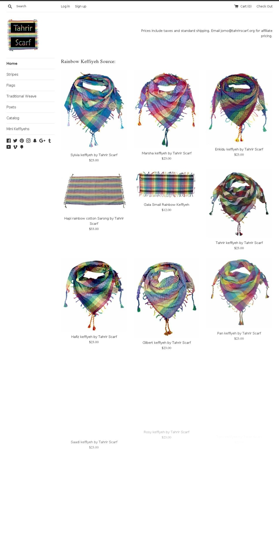 tahrirscarf.com — Shopify storefront screenshot