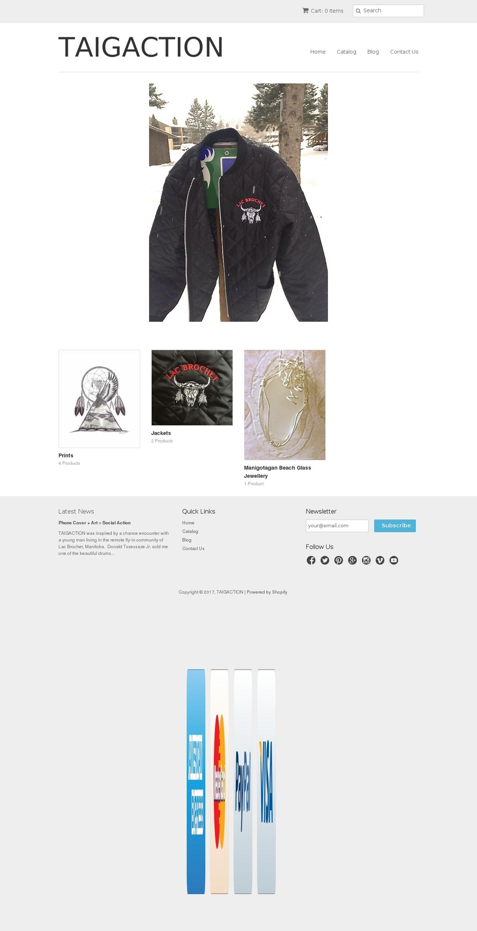 taigaction.com shopify website screenshot
