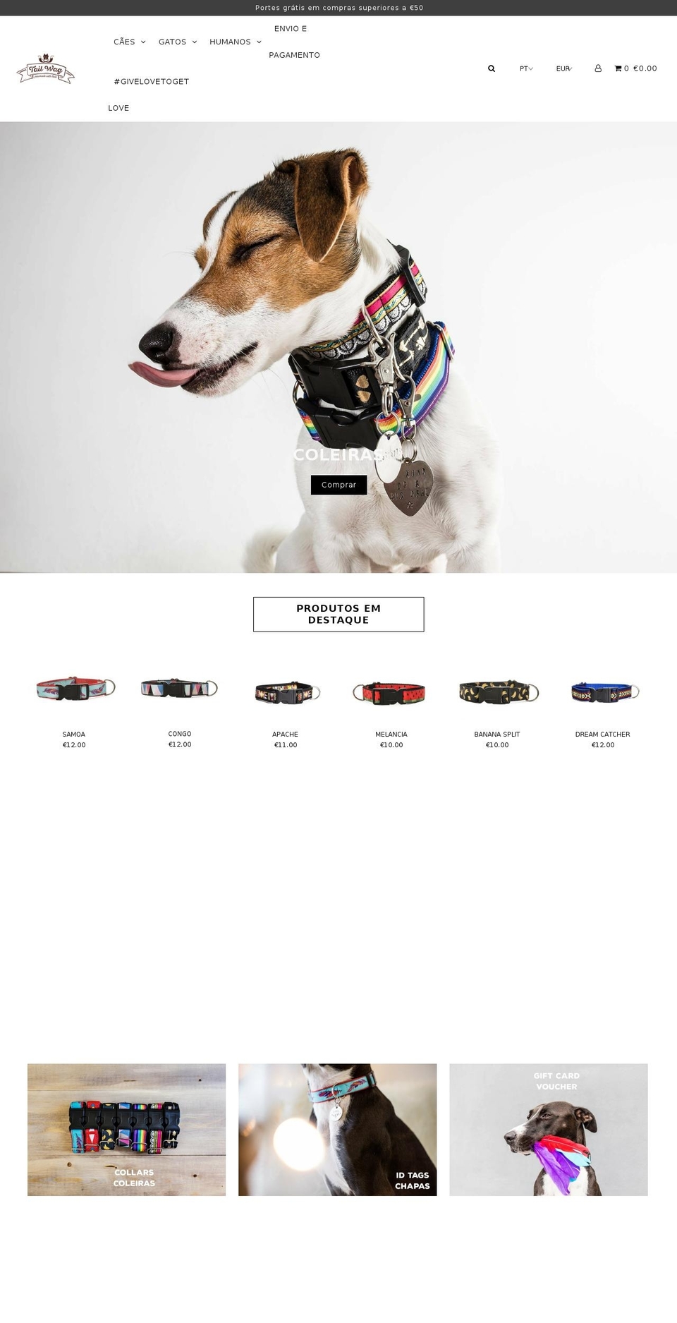 tail-wag.com shopify website screenshot