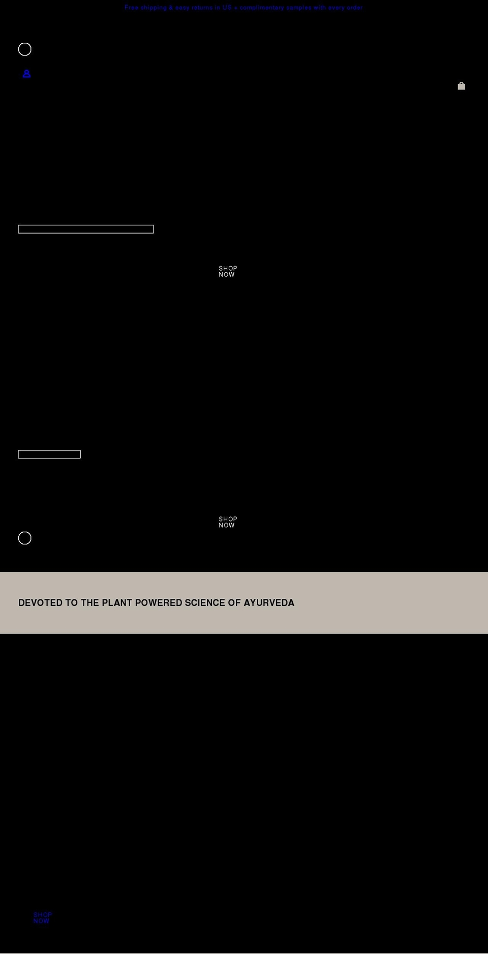 tailaskincare.com shopify website screenshot