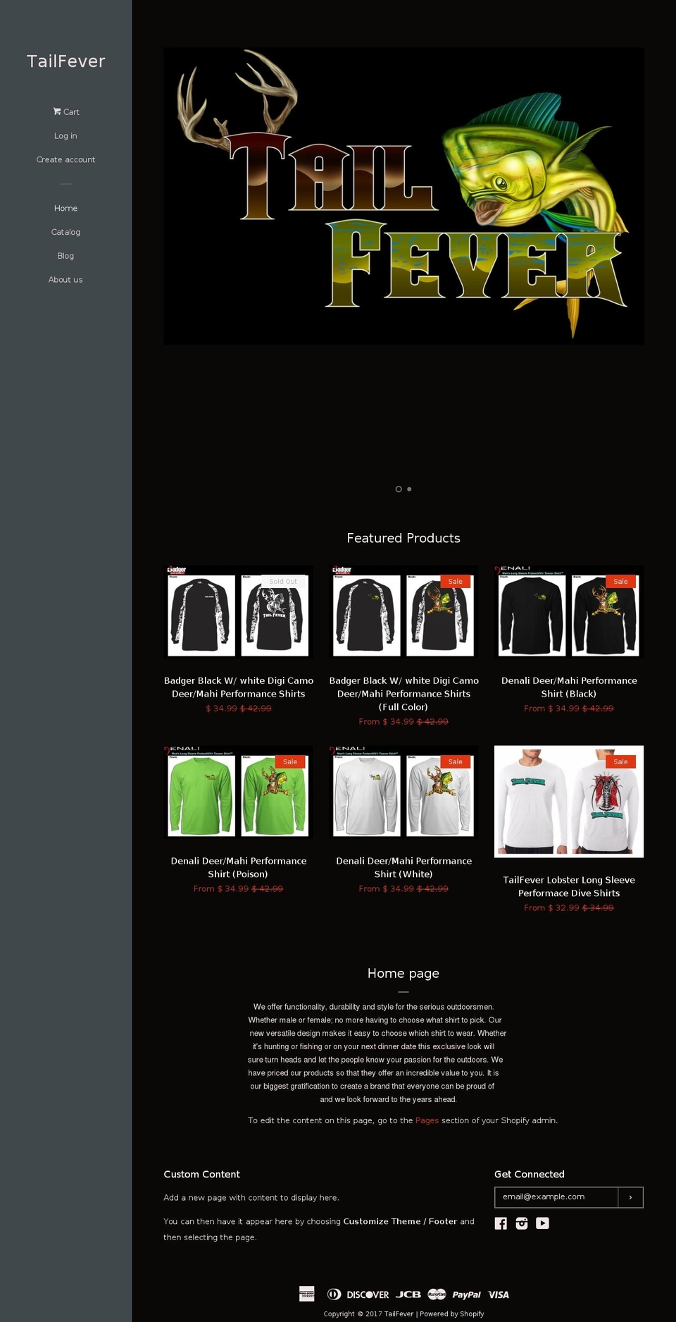 tailfever.com shopify website screenshot