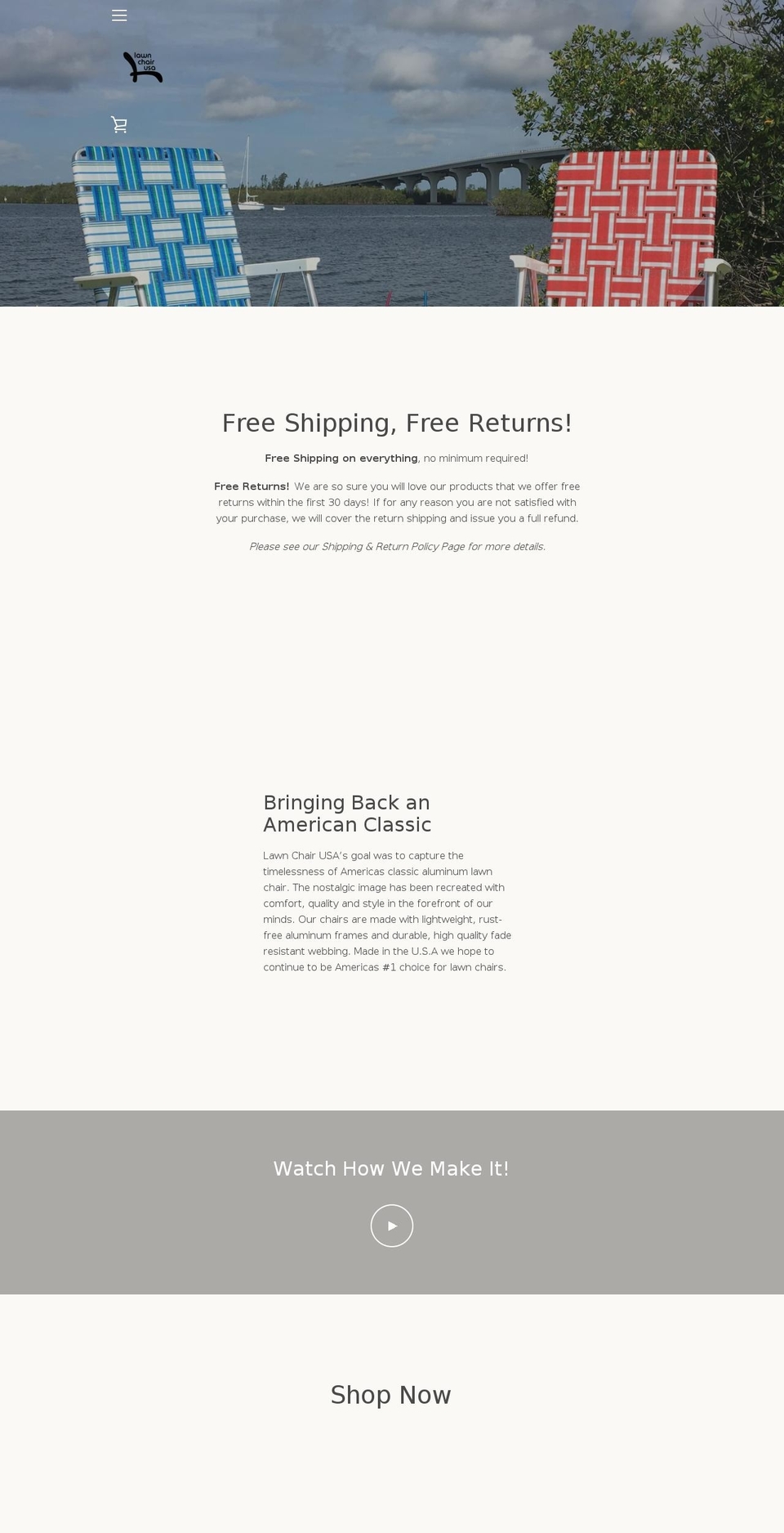 tailgatingchair.com — Shopify storefront screenshot