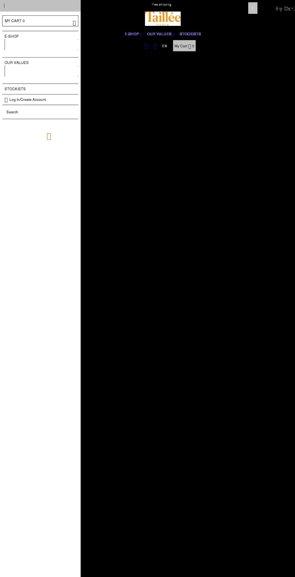 tailleeparis.com shopify website screenshot