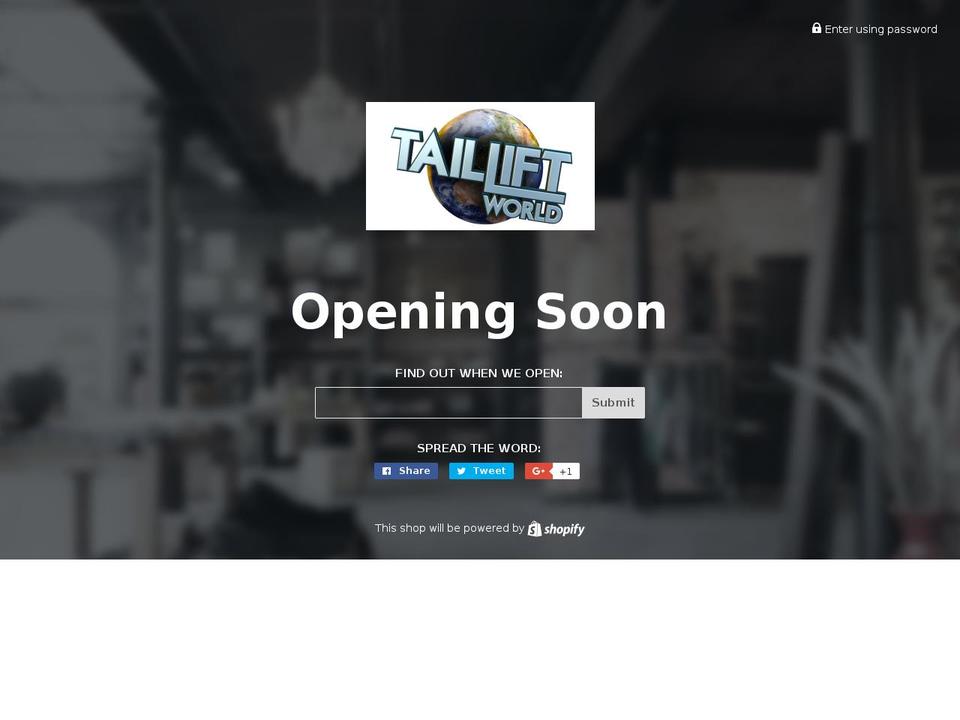 tailliftworld.com shopify website screenshot