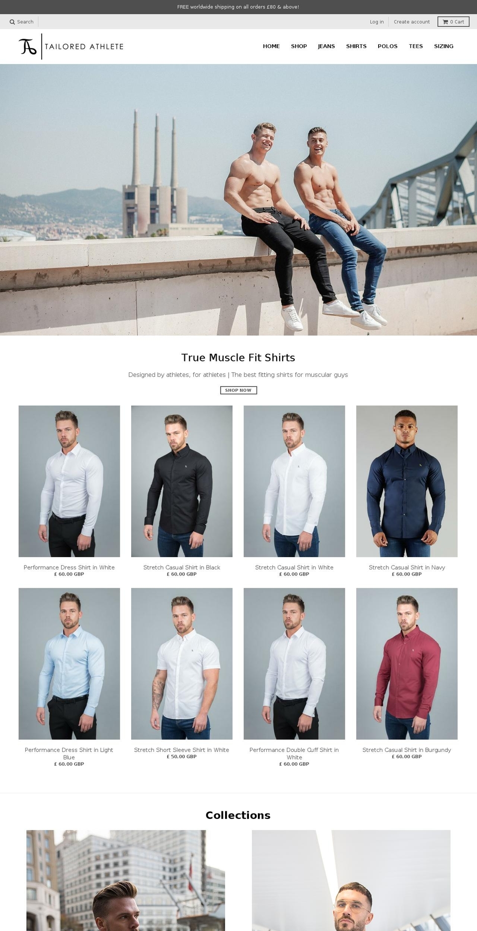 tailored-athlete-clothing.myshopify.com — Shopify storefront screenshot