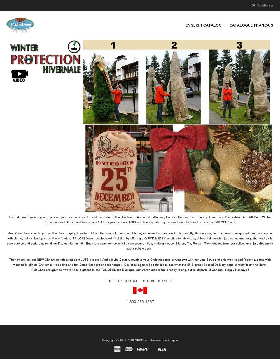 tailoredeco.com shopify website screenshot