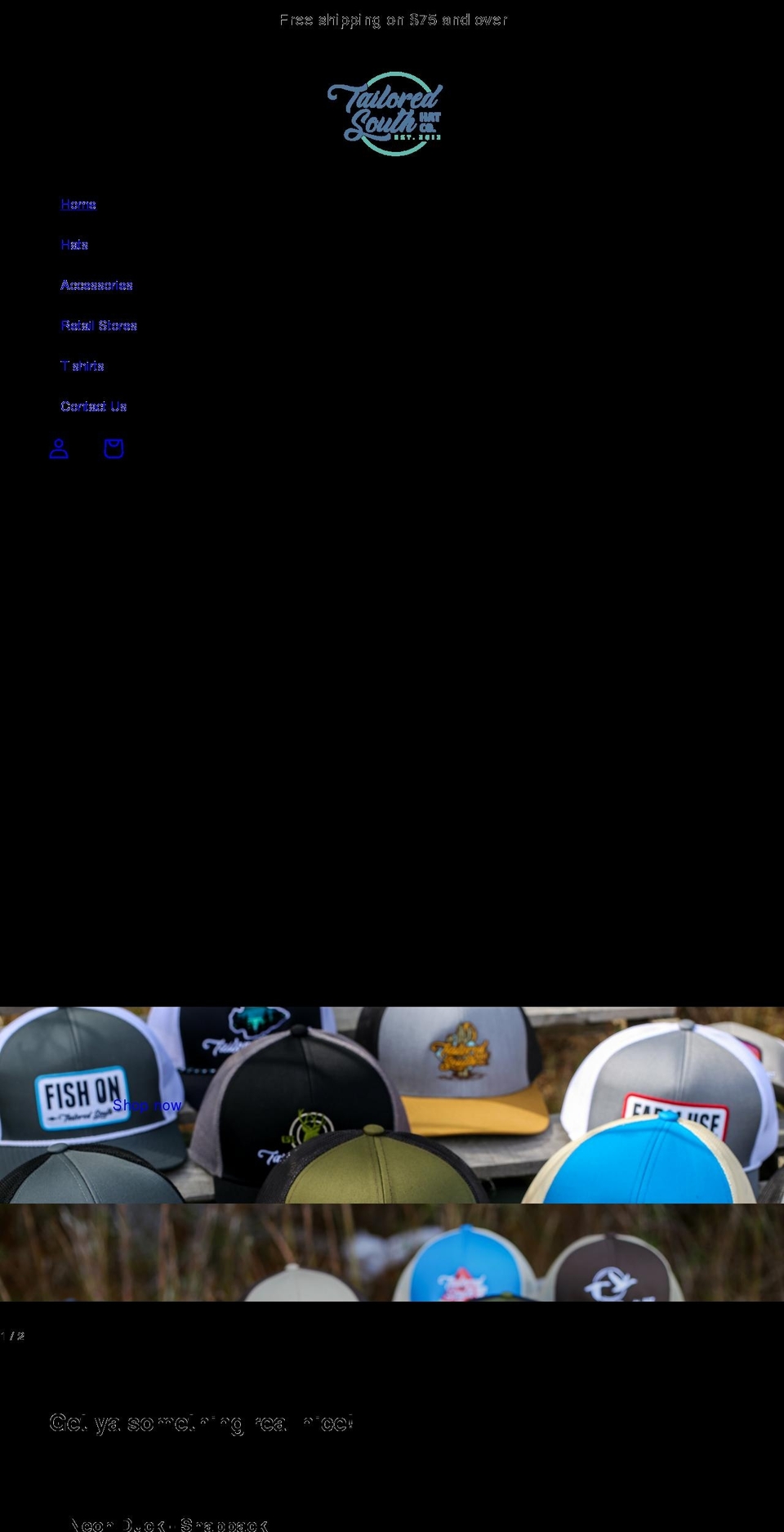 tailoredsouth.com shopify website screenshot