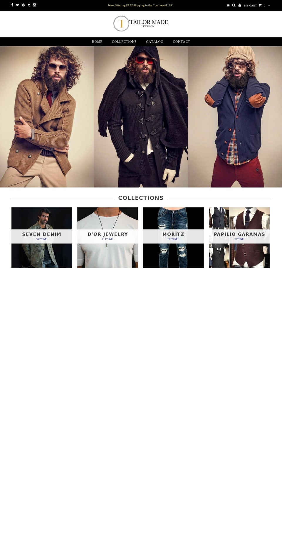 tailormadefashion.com shopify website screenshot