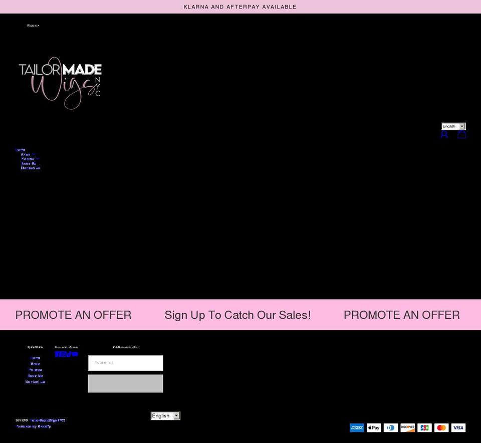 tailormadewigsnyc.net shopify website screenshot