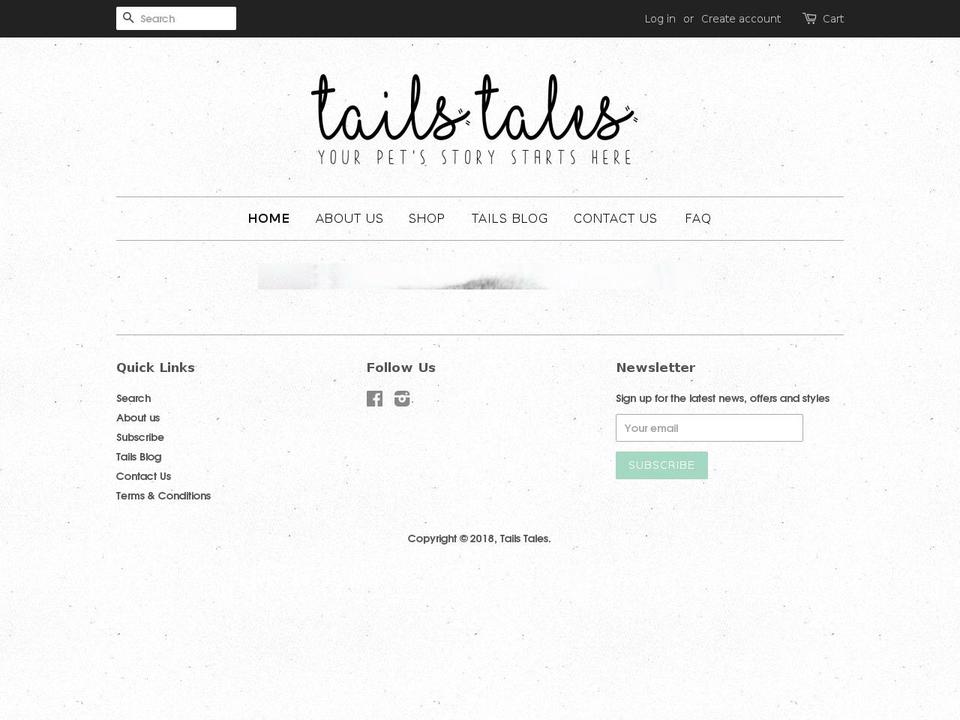 tails-tales.com shopify website screenshot
