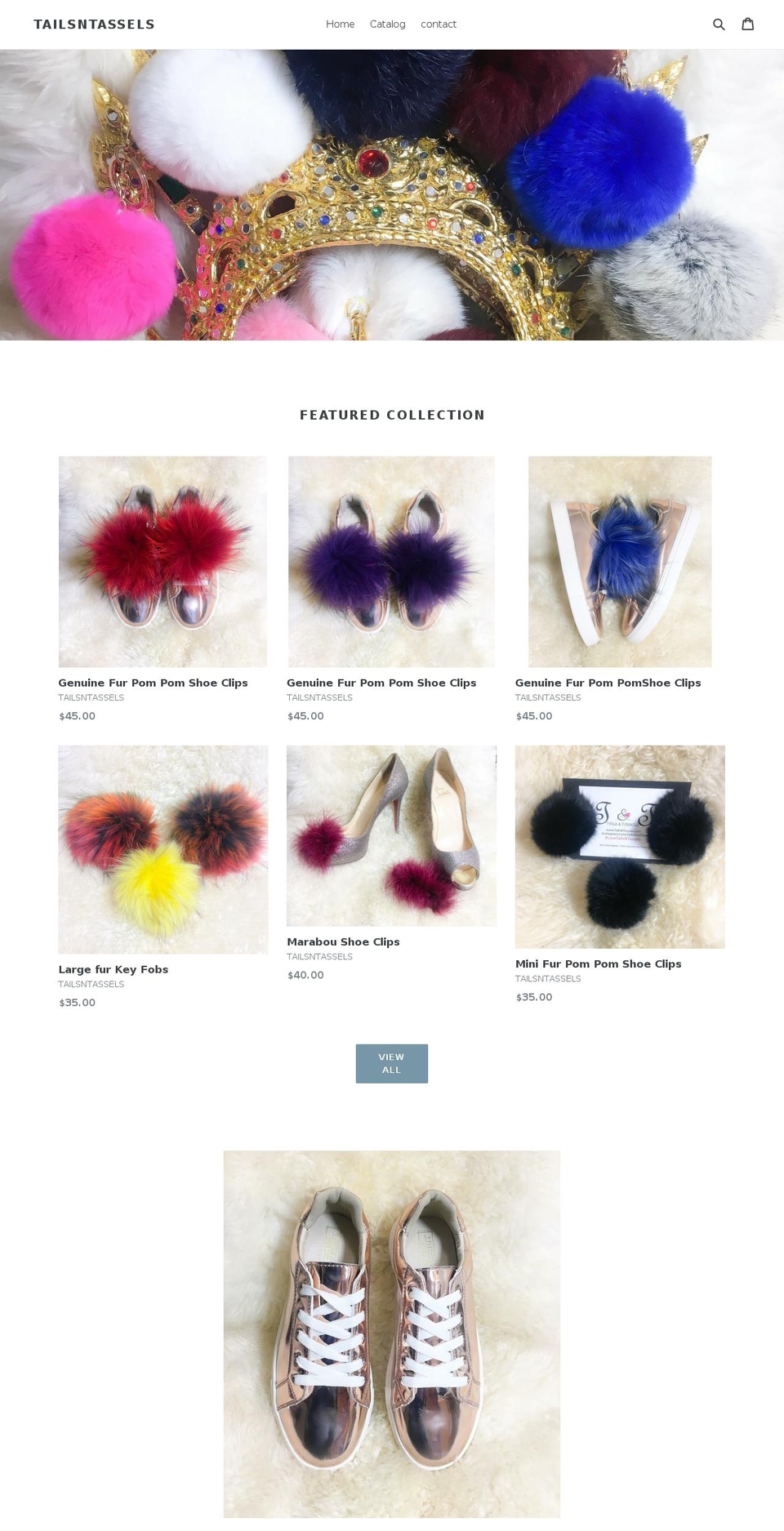 tailsntassels.com — Shopify storefront screenshot