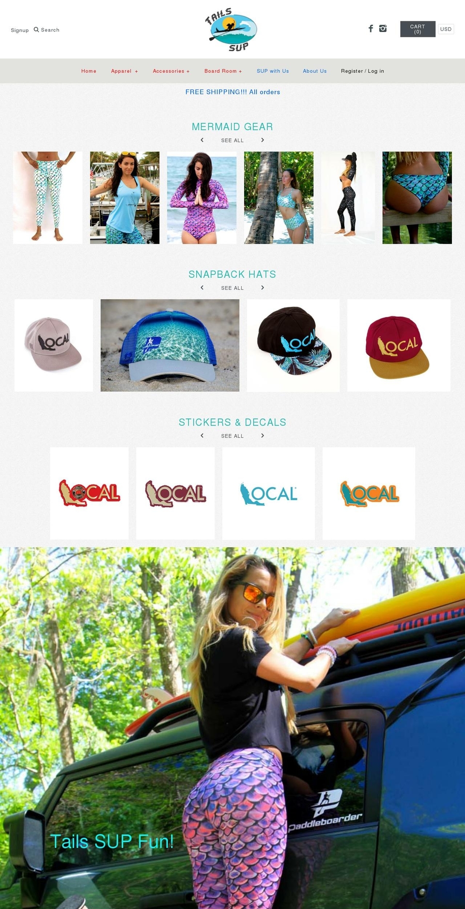 tailssupoutfitters.com shopify website screenshot