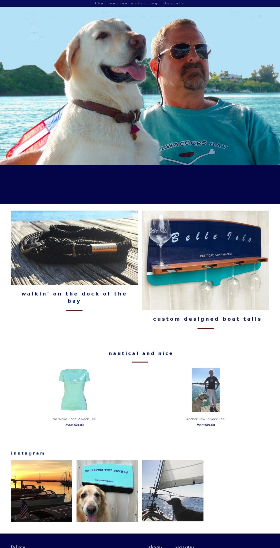 tailwaggersbay.com — Shopify storefront screenshot