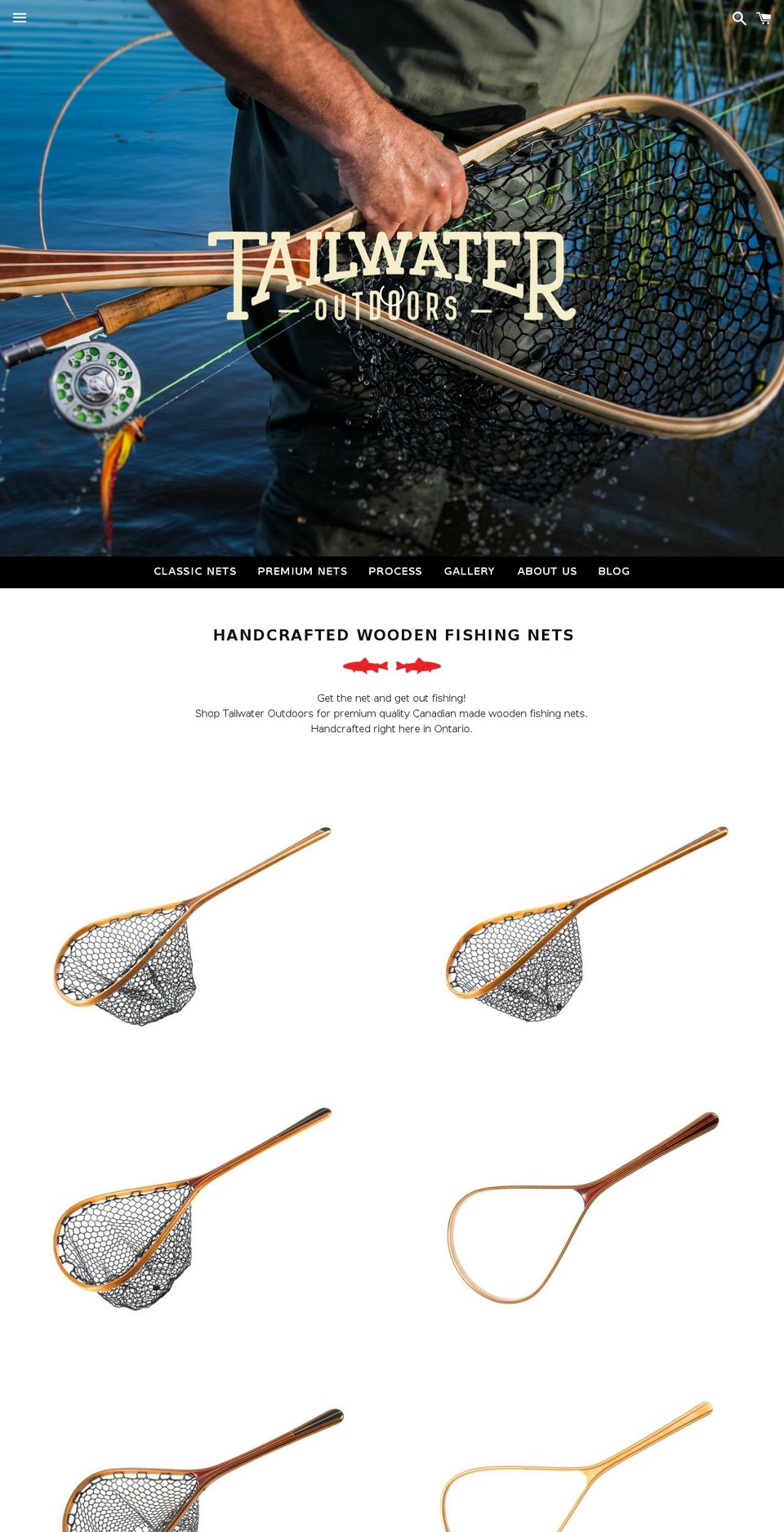 tailwateroutdoors.com shopify website screenshot