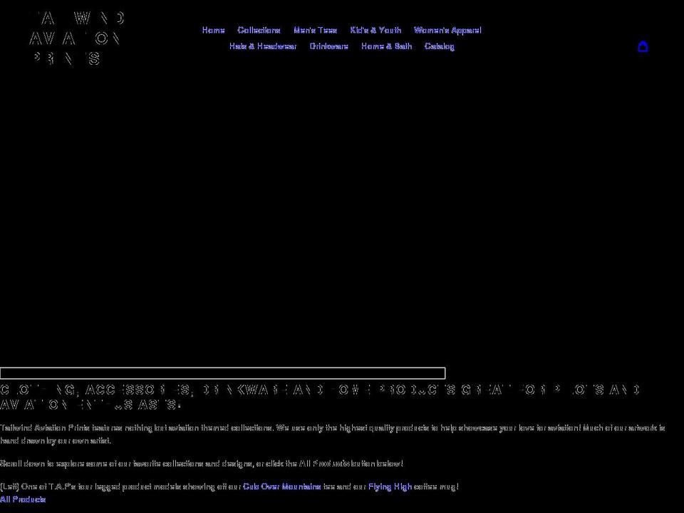 tailwindaviationprints.com shopify website screenshot