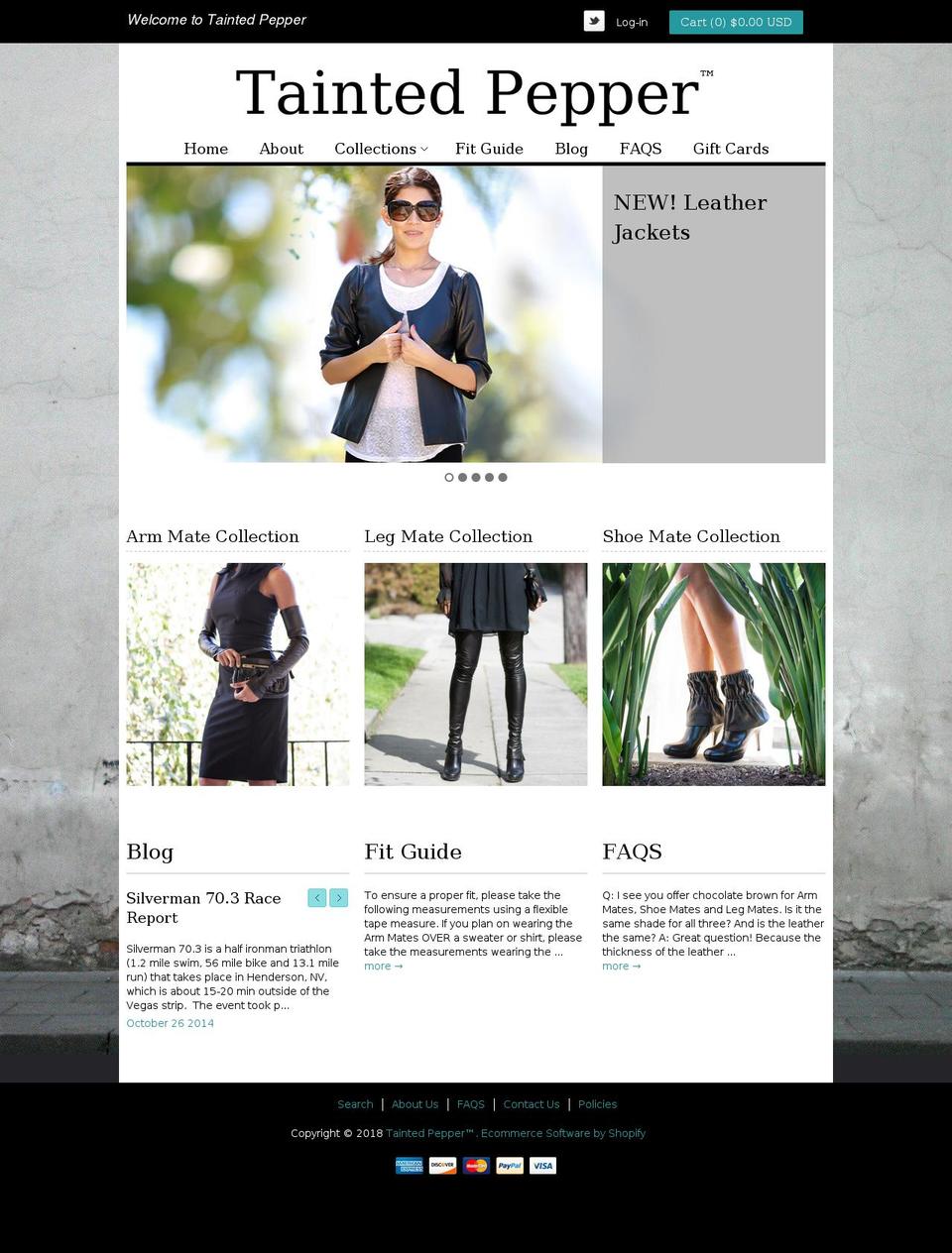 taintedpepper.com shopify website screenshot