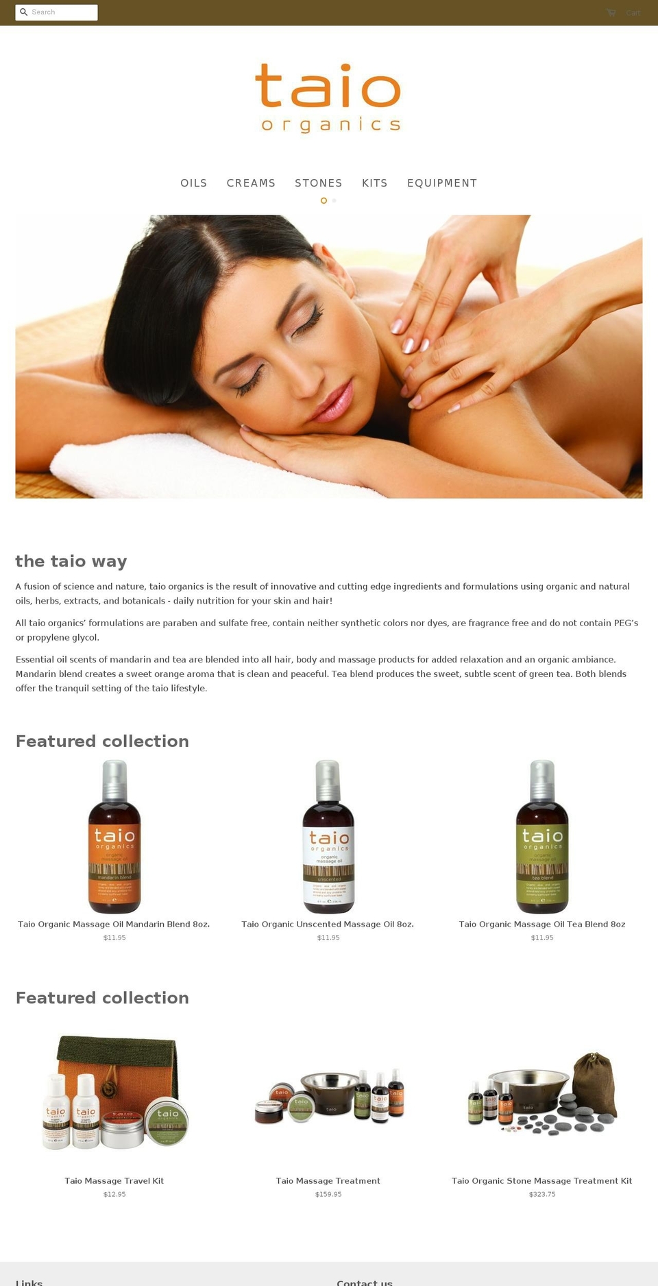 taio.com shopify website screenshot