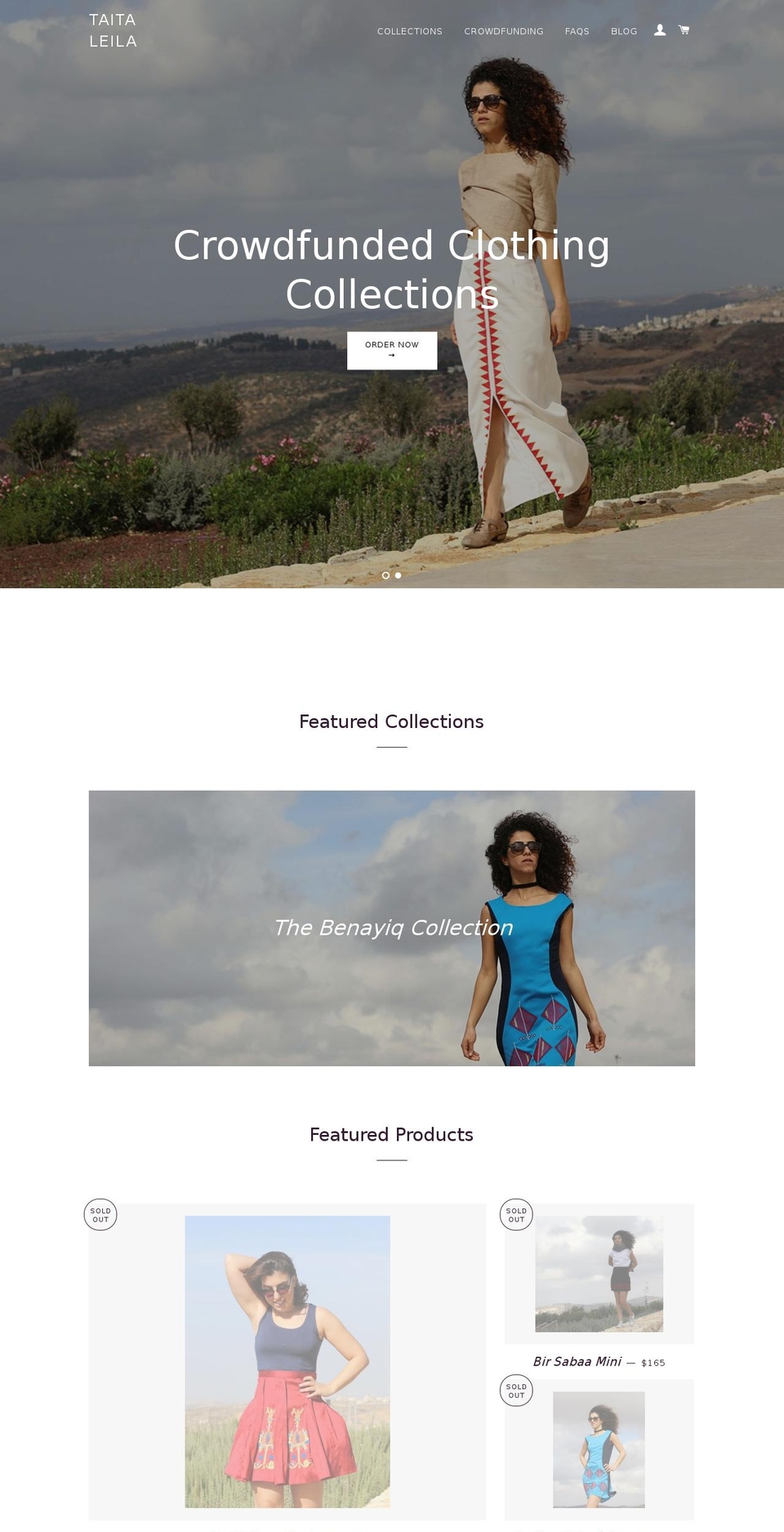 taitalaila.com shopify website screenshot