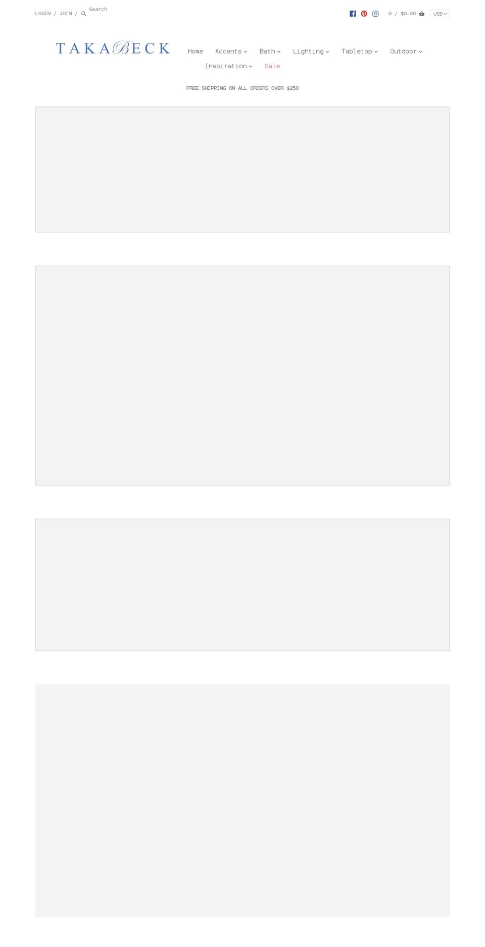 takabeck.com — Shopify storefront screenshot