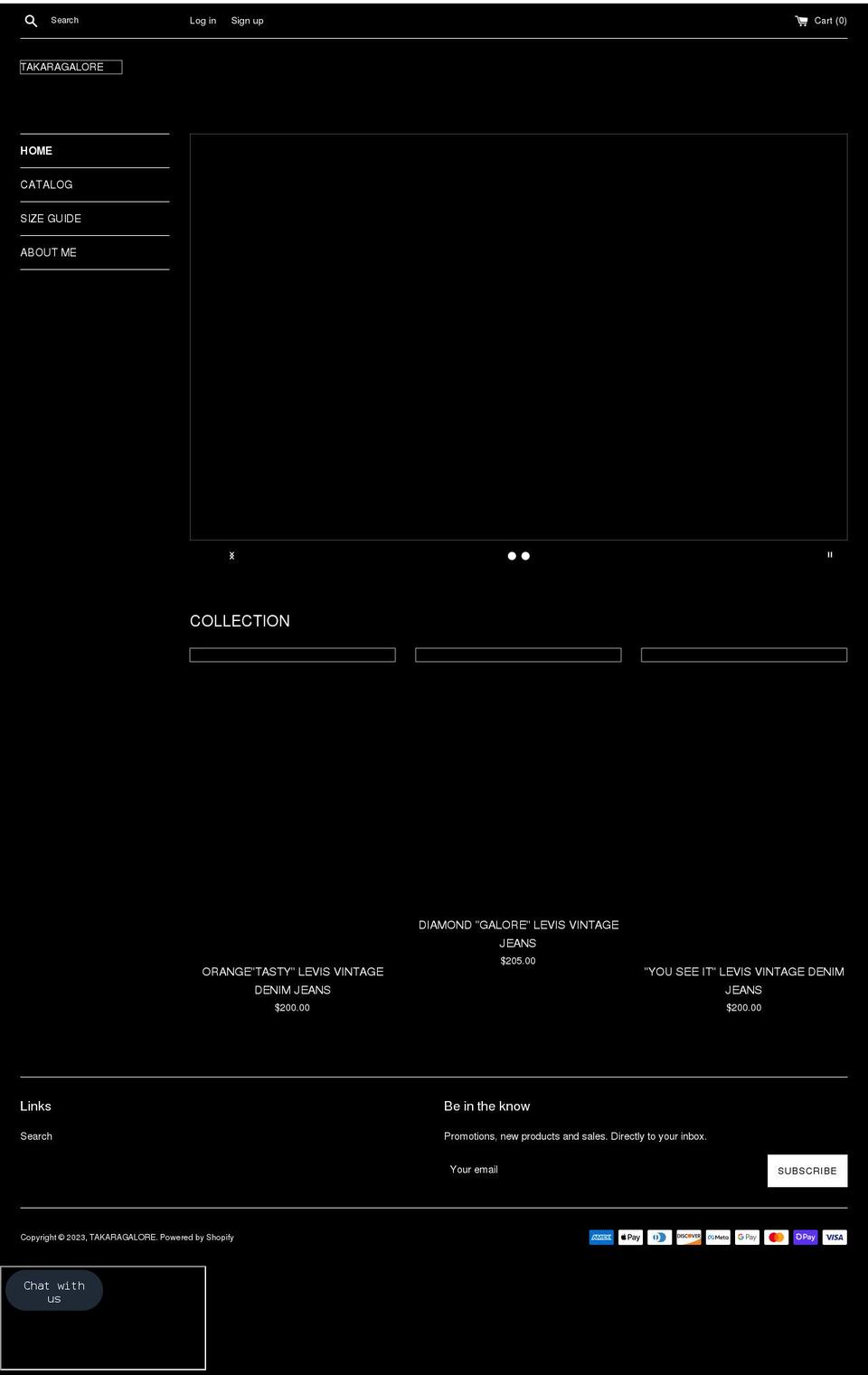 takaragalore.com shopify website screenshot
