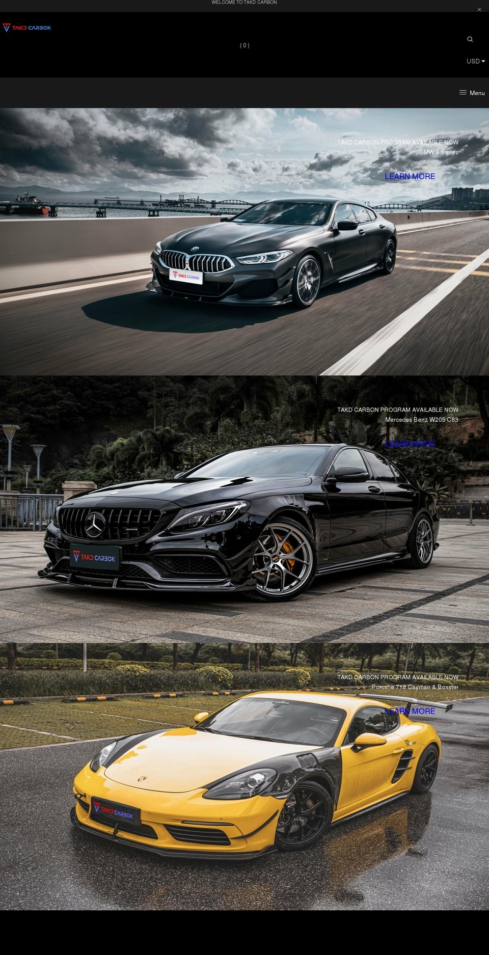 takdcarbon.com shopify website screenshot