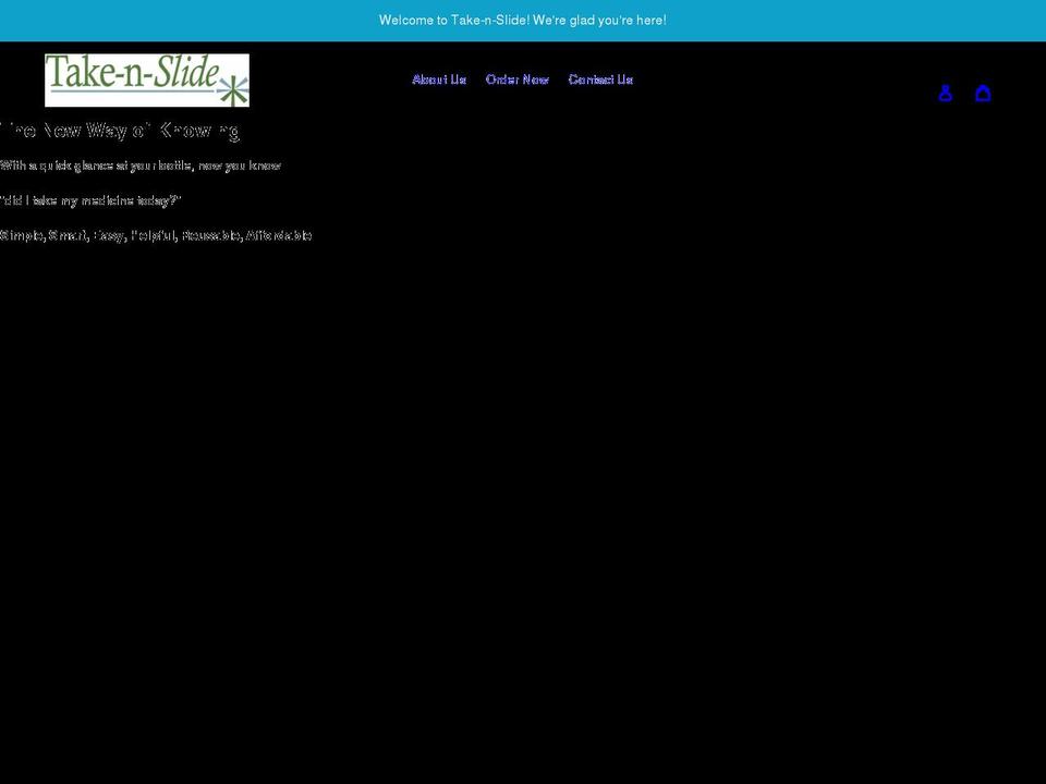 take-n-slide.com shopify website screenshot