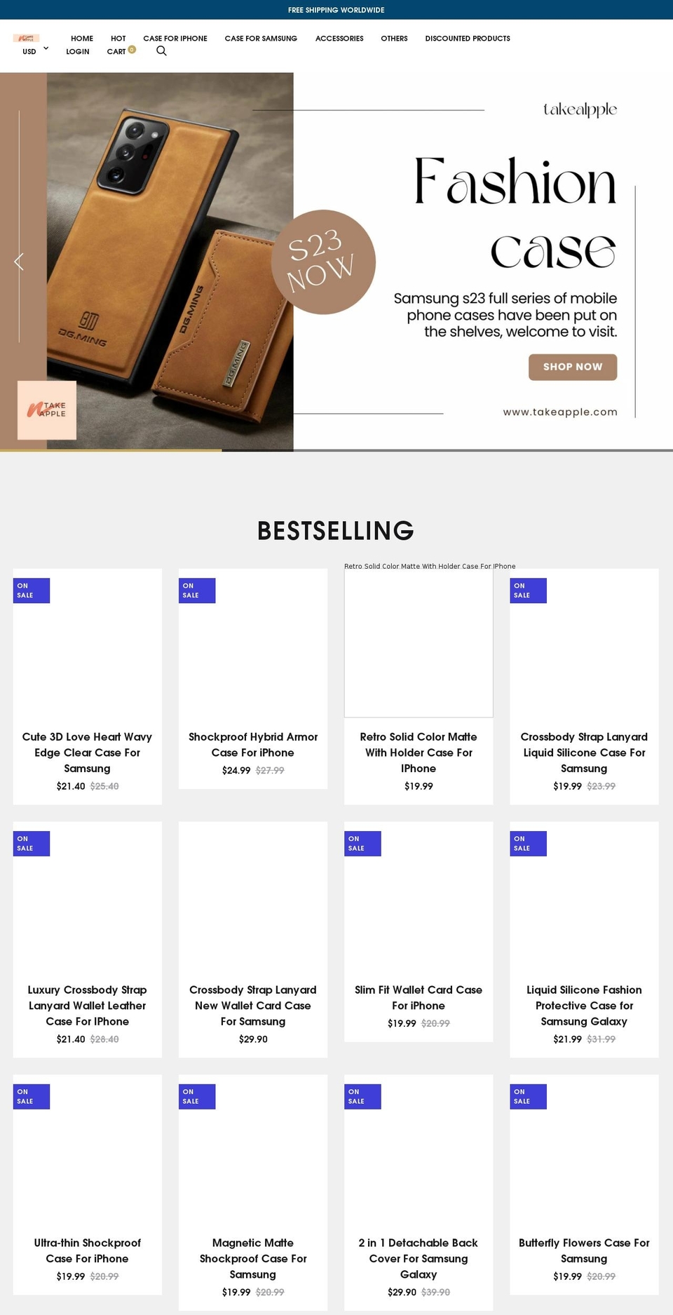 takeapple.com shopify website screenshot