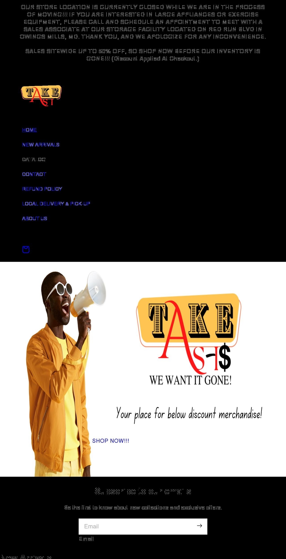 takeasis.com shopify website screenshot