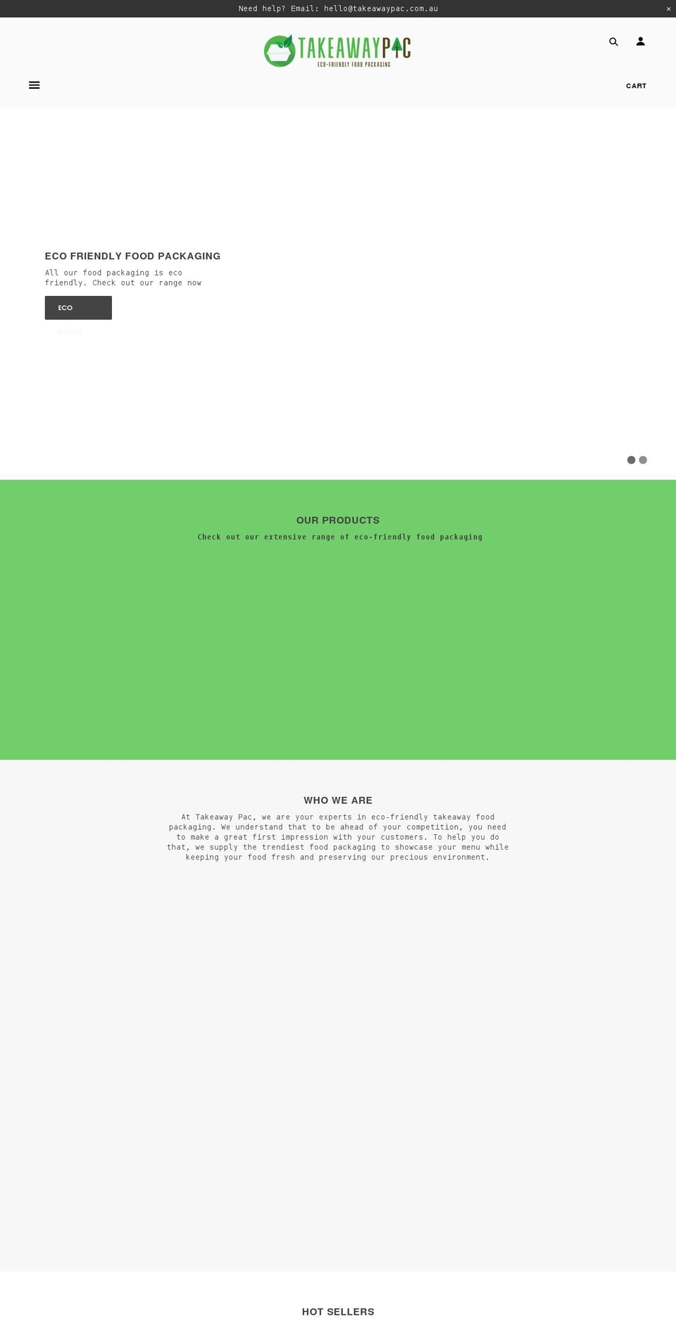 takeawaypac.com.au shopify website screenshot