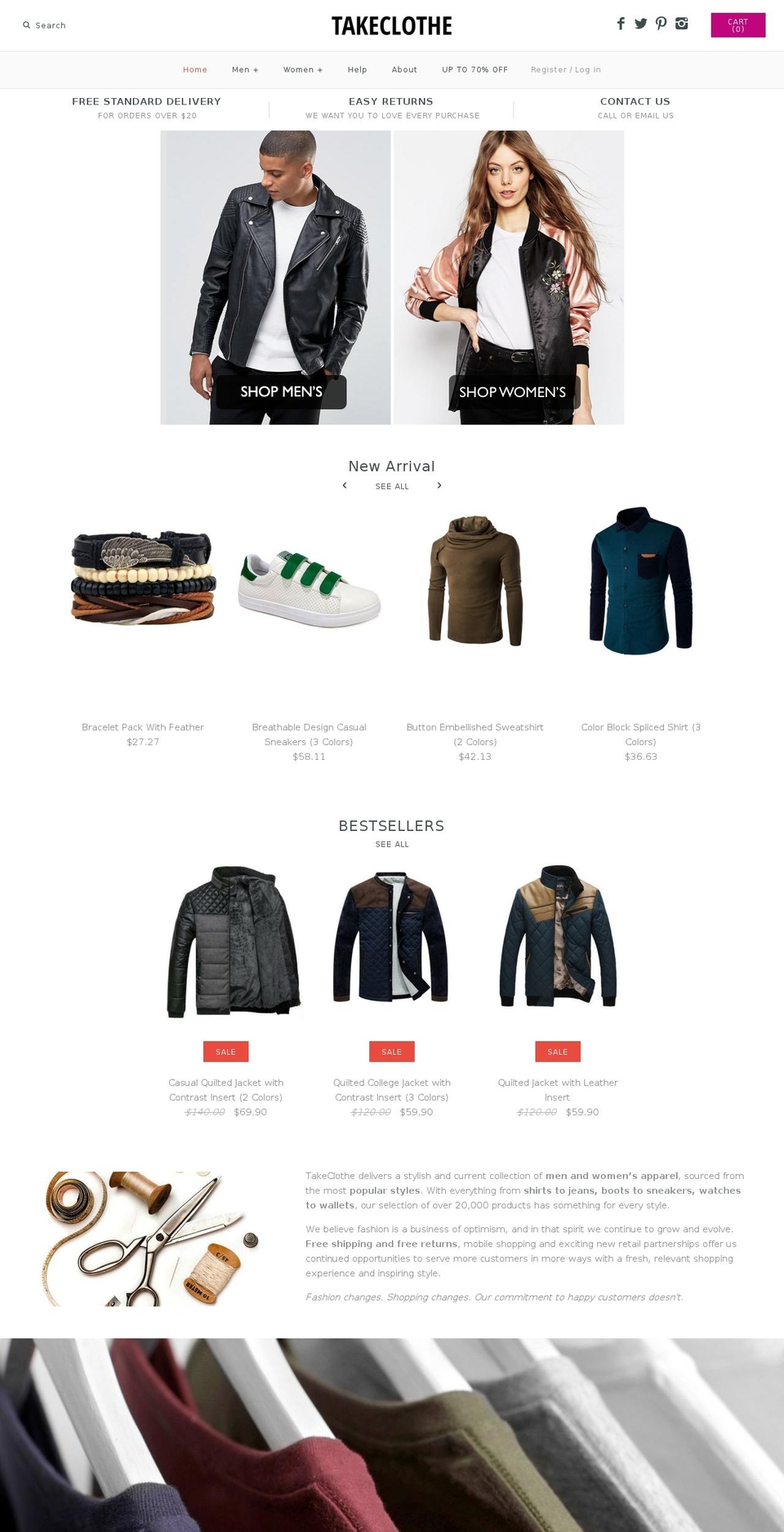 takeclothe.com shopify website screenshot