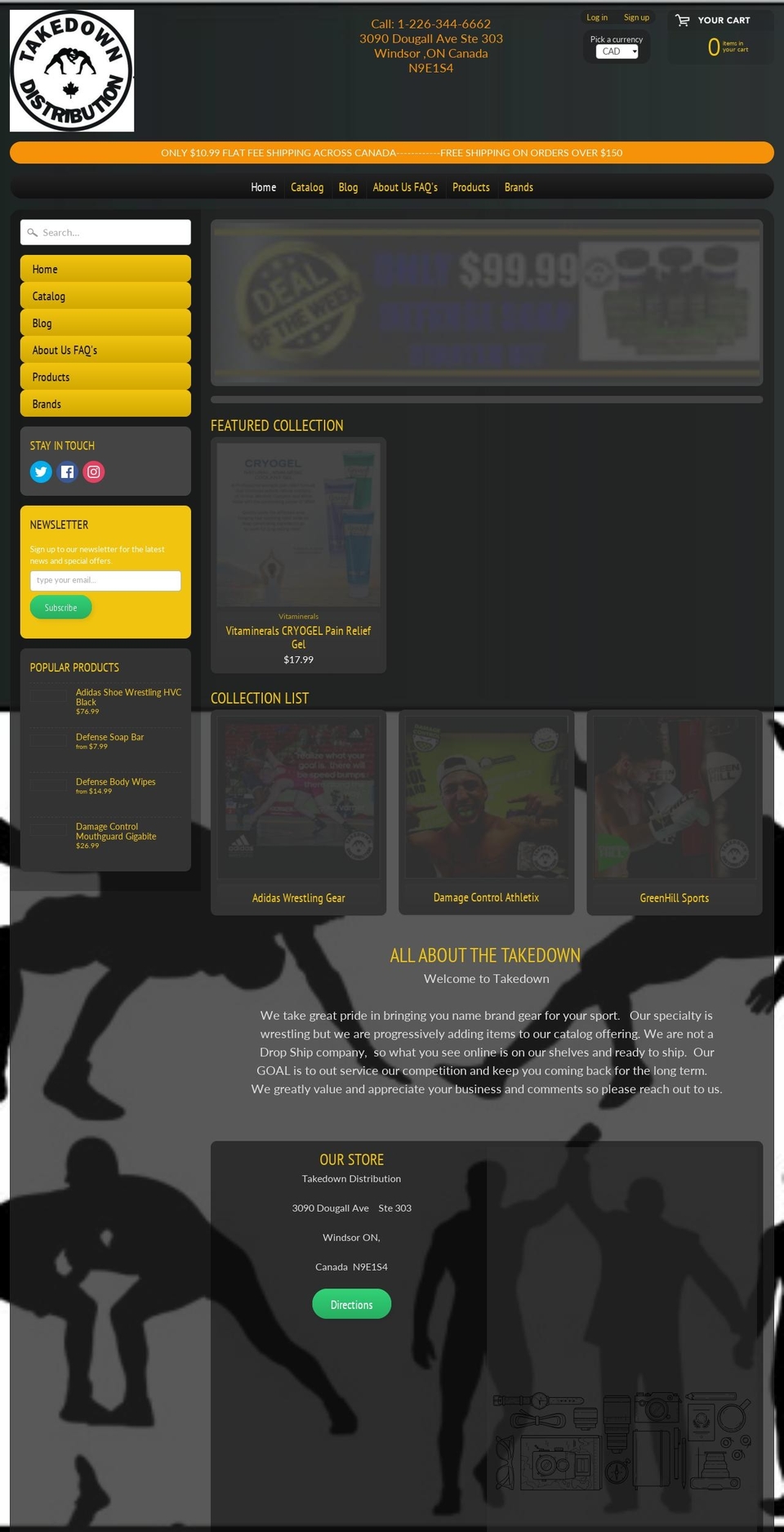 takedowndistribution.com — Shopify storefront screenshot