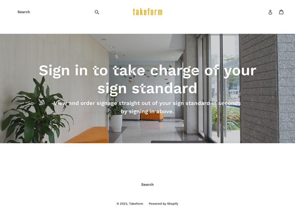 takeformportal.com shopify website screenshot