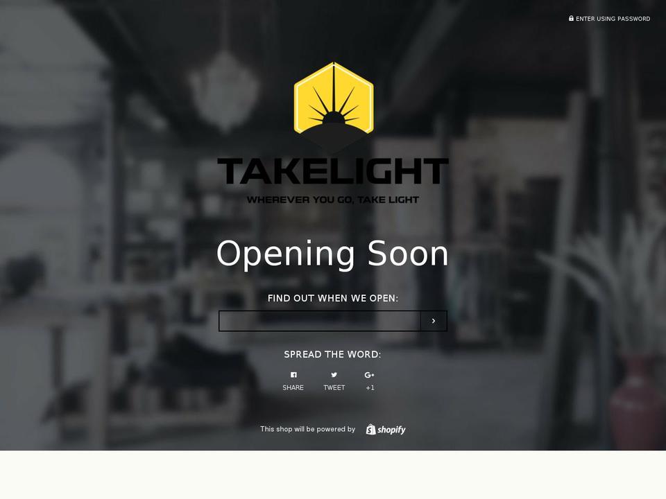 Adventure Shopify theme site example takelight.com