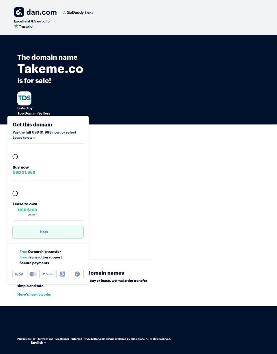 takeme.co shopify website screenshot