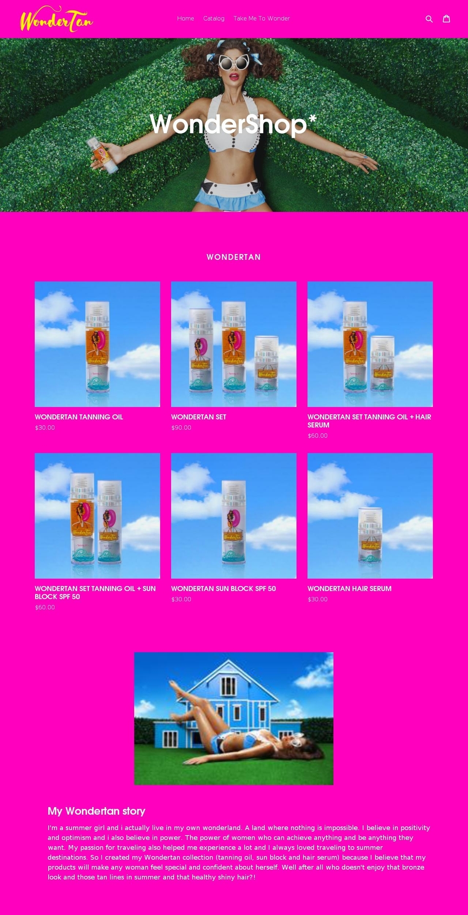 takemetowondershop.com — Shopify storefront screenshot