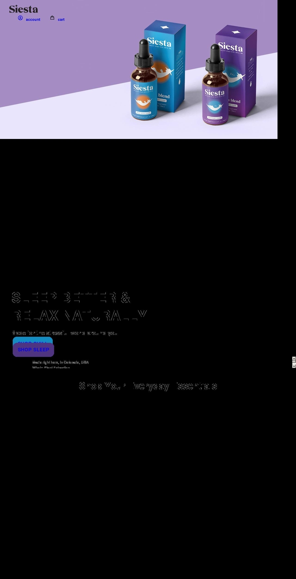 takesiesta.com shopify website screenshot