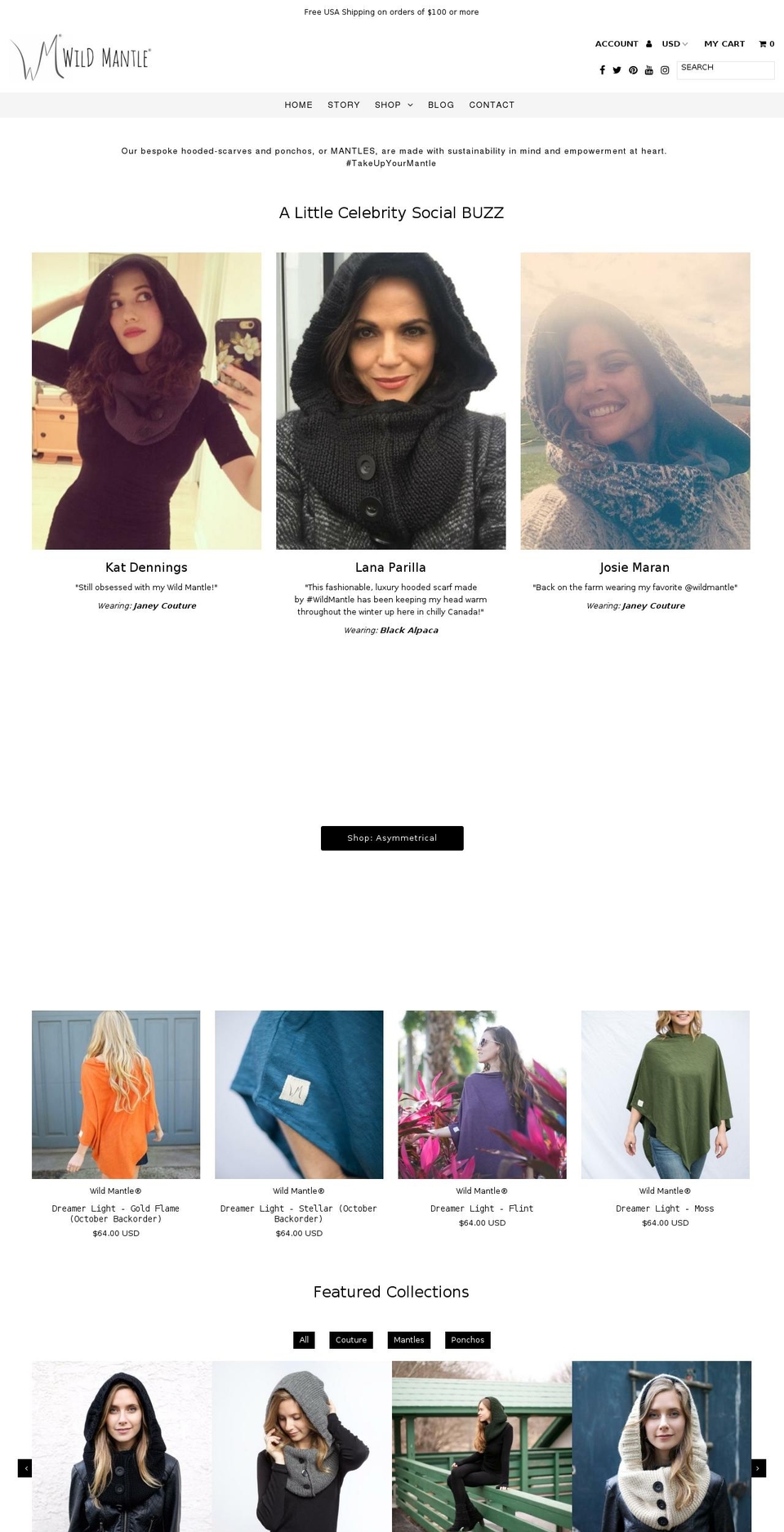 takeupyourmantle.com shopify website screenshot