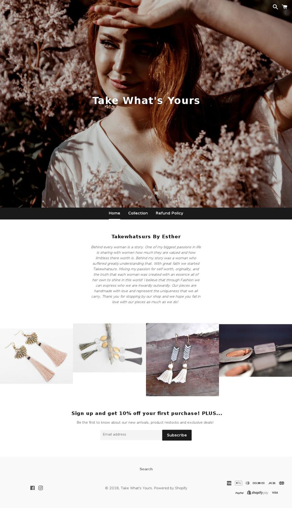takewhatsurs.com — Shopify storefront screenshot