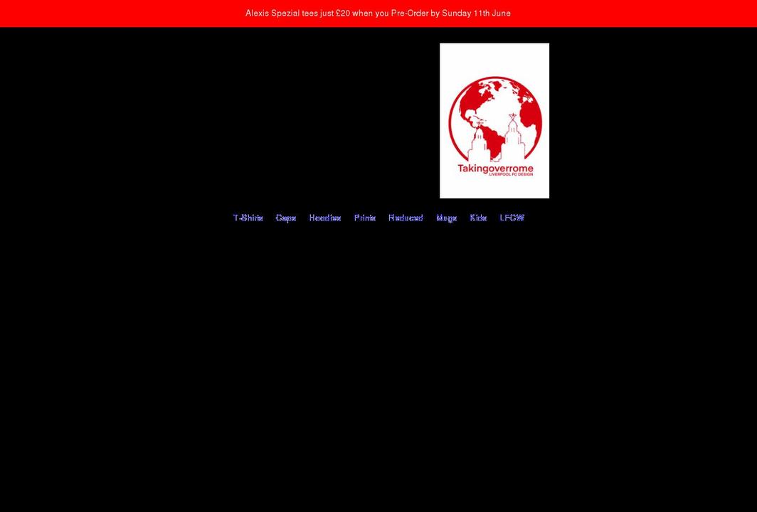 takingoverrome.com shopify website screenshot