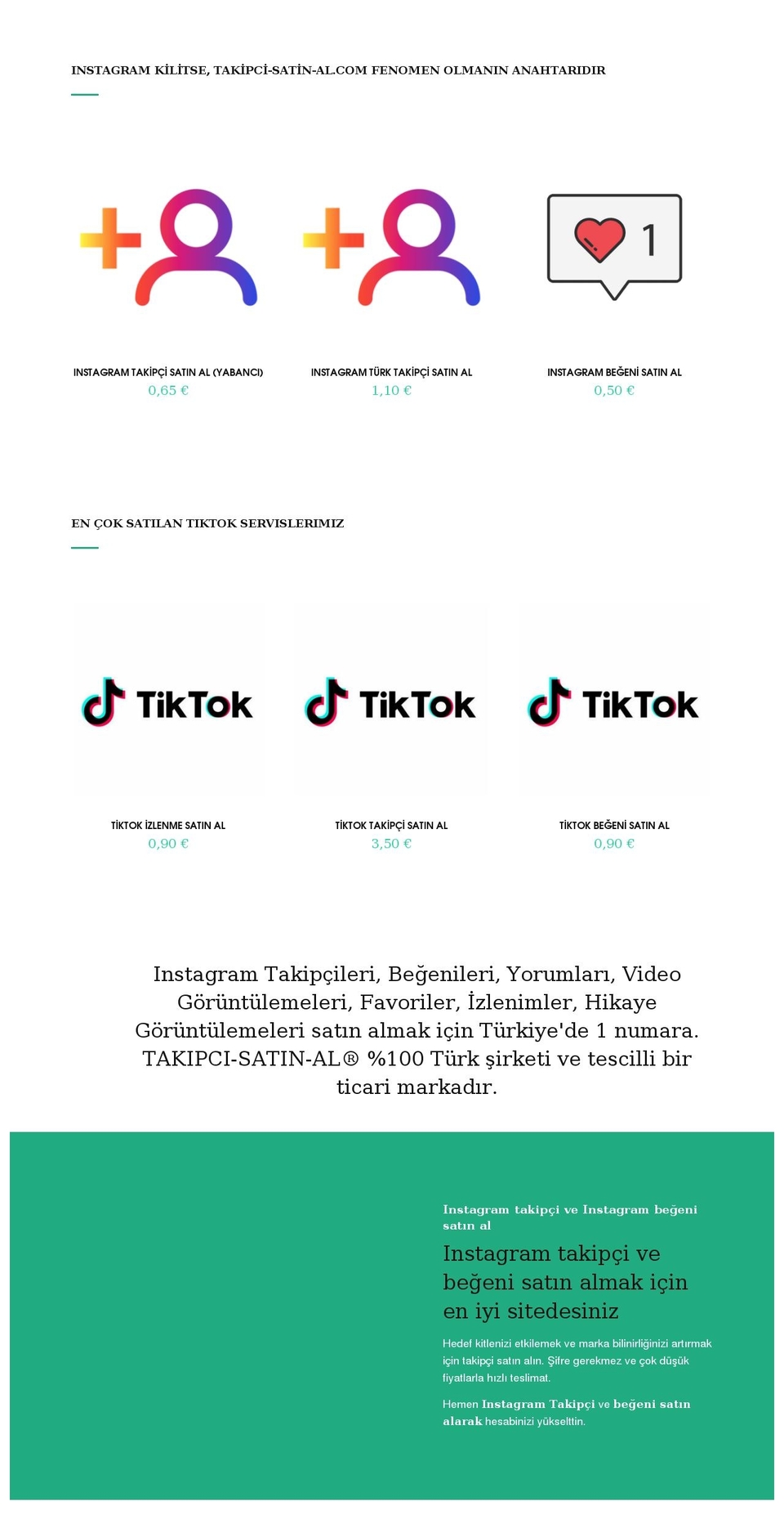 takipci-satin-al.com shopify website screenshot