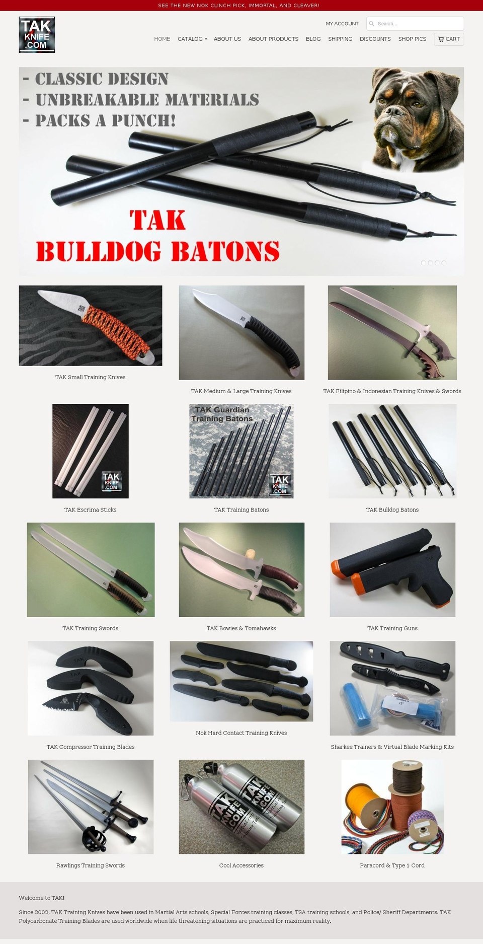 takknife.com shopify website screenshot