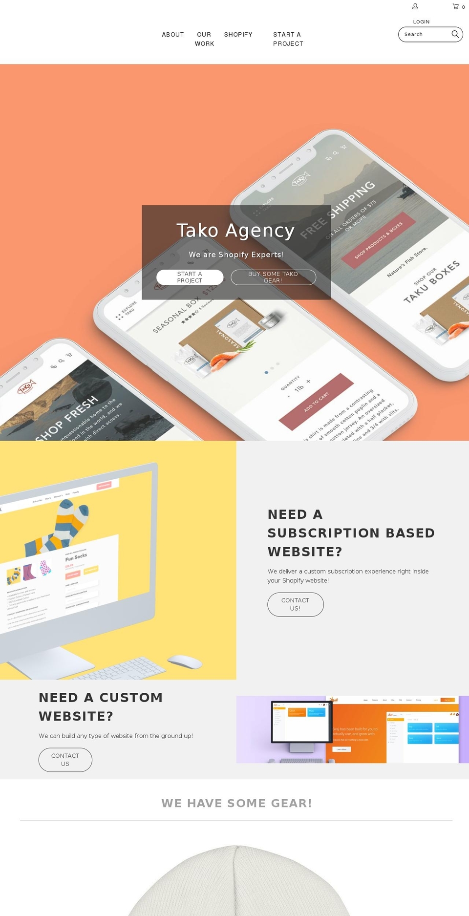 takoagency.com — Shopify storefront screenshot