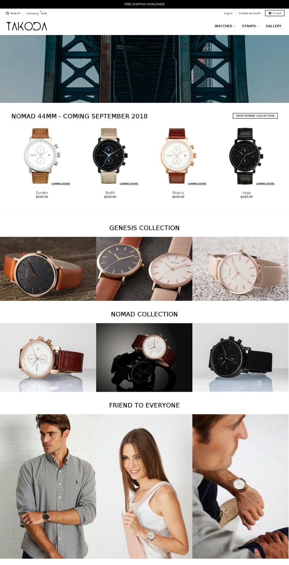 takodawatches.com — Shopify storefront screenshot