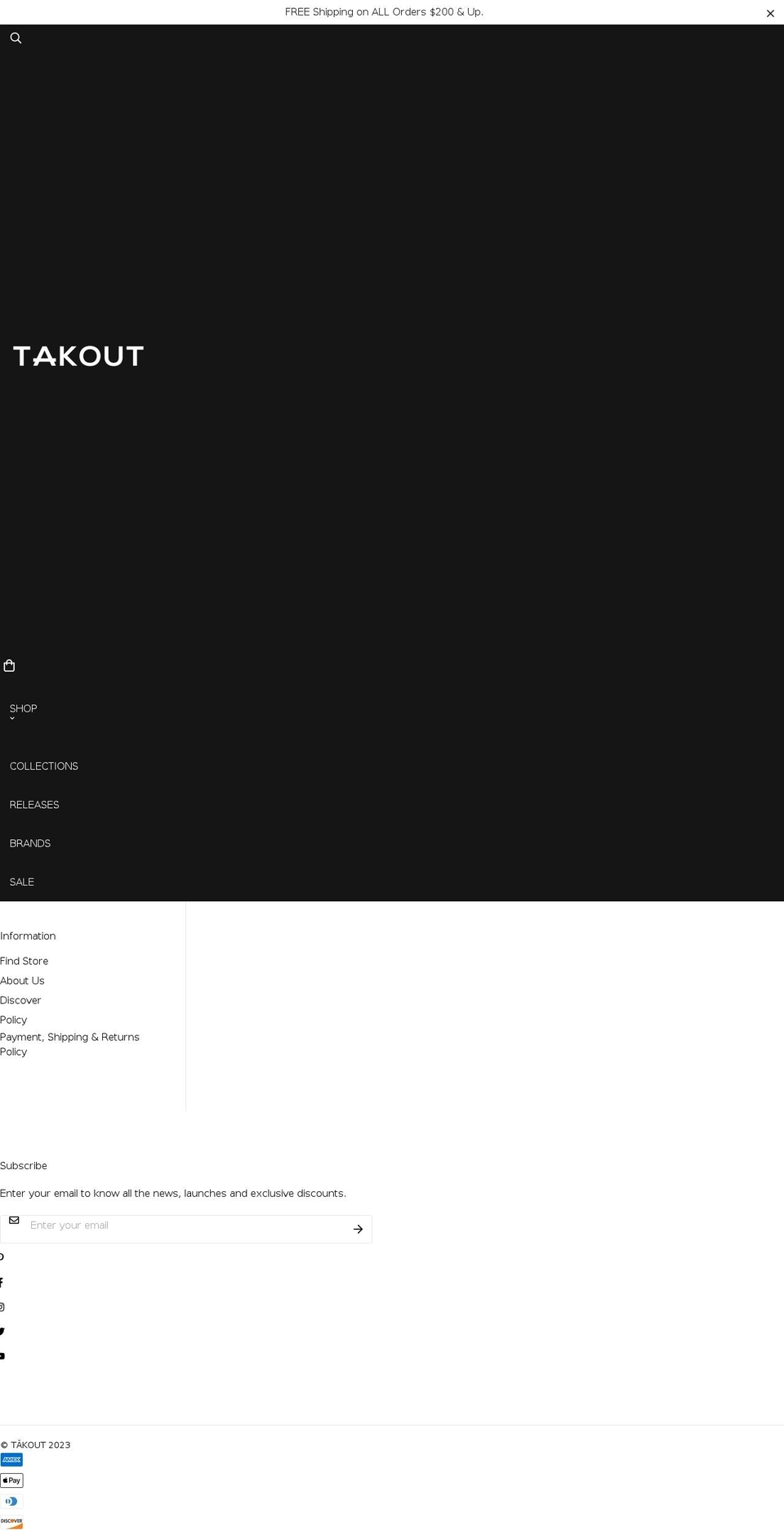 takoutny.com shopify website screenshot