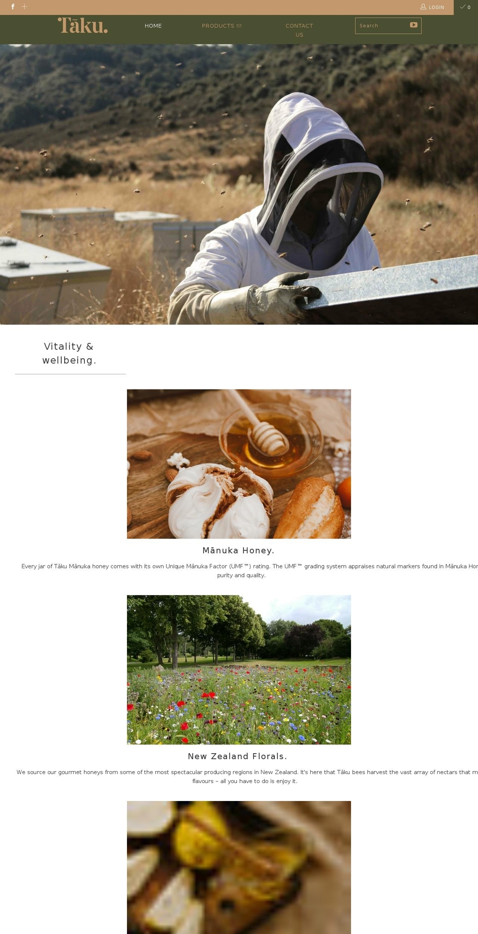 takumanukahoney.co.uk shopify website screenshot