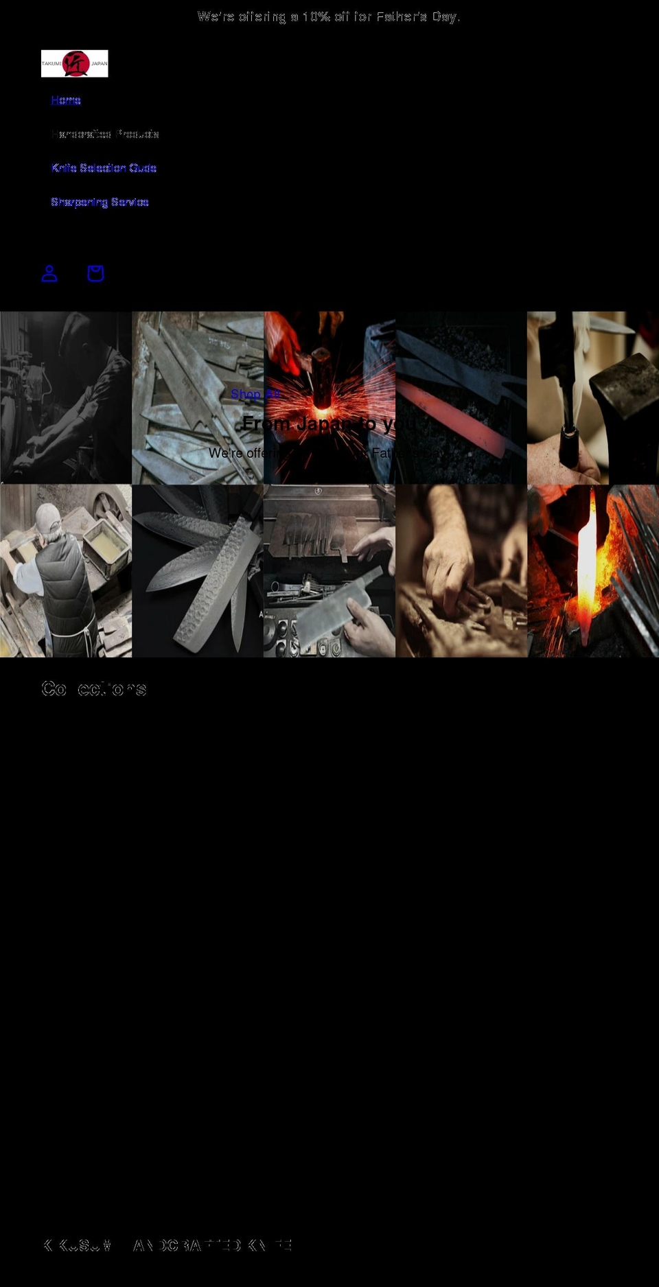 takumijpn.com shopify website screenshot
