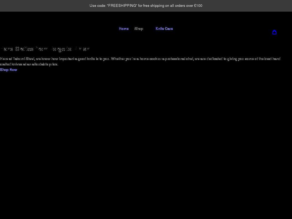 takumisteel.com shopify website screenshot