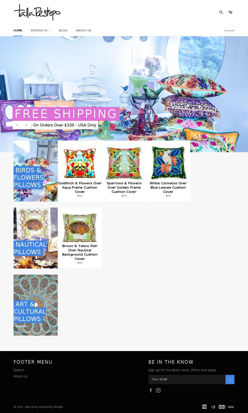 talaliving.com shopify website screenshot
