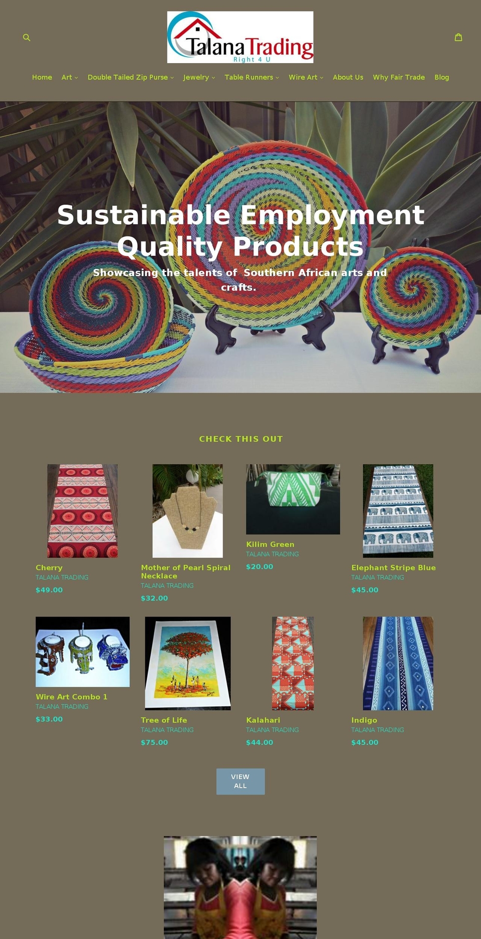 talanatrading.com — Shopify storefront screenshot